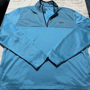 Callaway Men's Blue Quarter-Zip Performance Pullover XL